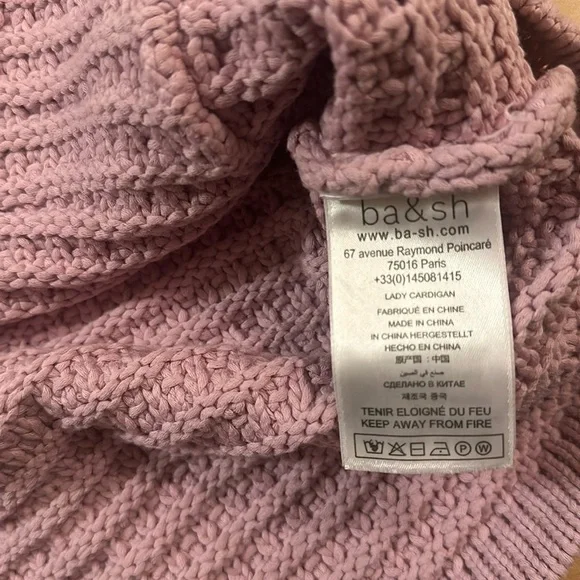 NEW Ba&sh Bash Gaspard Tweed Cardigan Jacket In Purple Lilac | size  2 / M - Picture 10 of 13